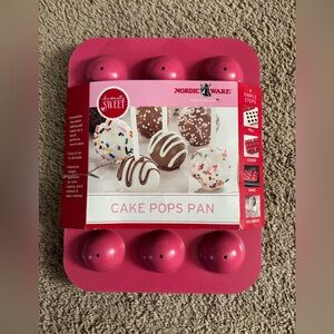 Nordic Ware Cake Pop Baking Pan Pink Mold New